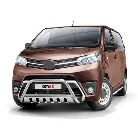 Bară de protecție/buton față pentru Toyota Proace 2016-2022 cu ABE (omologare de tip germană) oțel inoxidabil argintiu