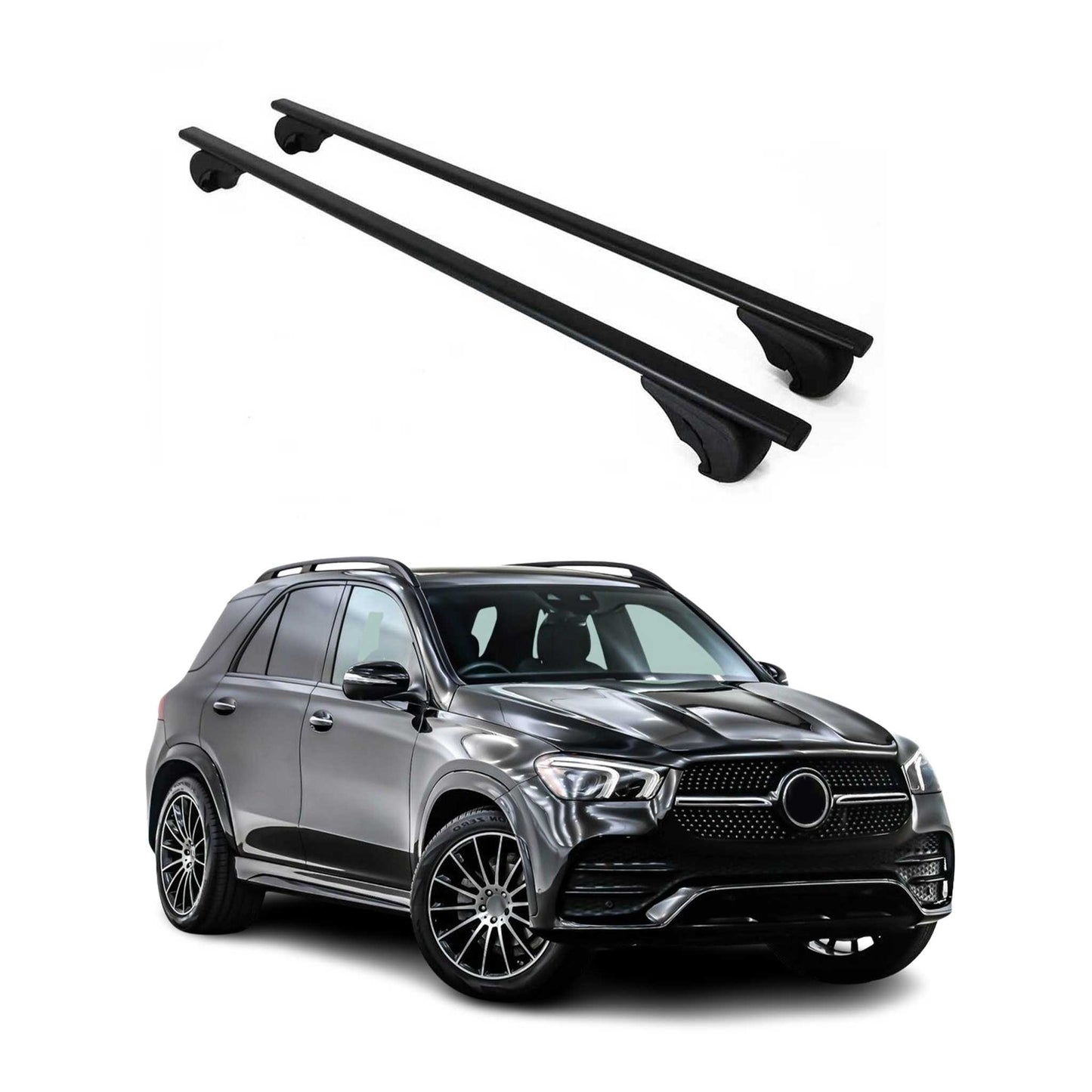 Dachträger Grundtäger für Mercedes GLE C167 2018-2025 75kg Metall Schwarz 2 tlg