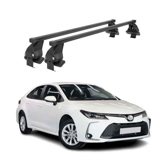 Bagażnik dachowy Menabo do Toyoty Corolla Sedan 2019-2025, nośność 50 kg, czarny, 2 szt.