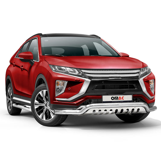 Frontbügelschutz Frontschutz für Mitsubishi Eclipse Cross 2017-2022 ABE Silber
