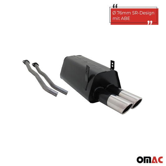 Novus Sportauspuff für BMW 3er E36 325i 2x76 SR-Design Endschalldämpfer mit ABE
