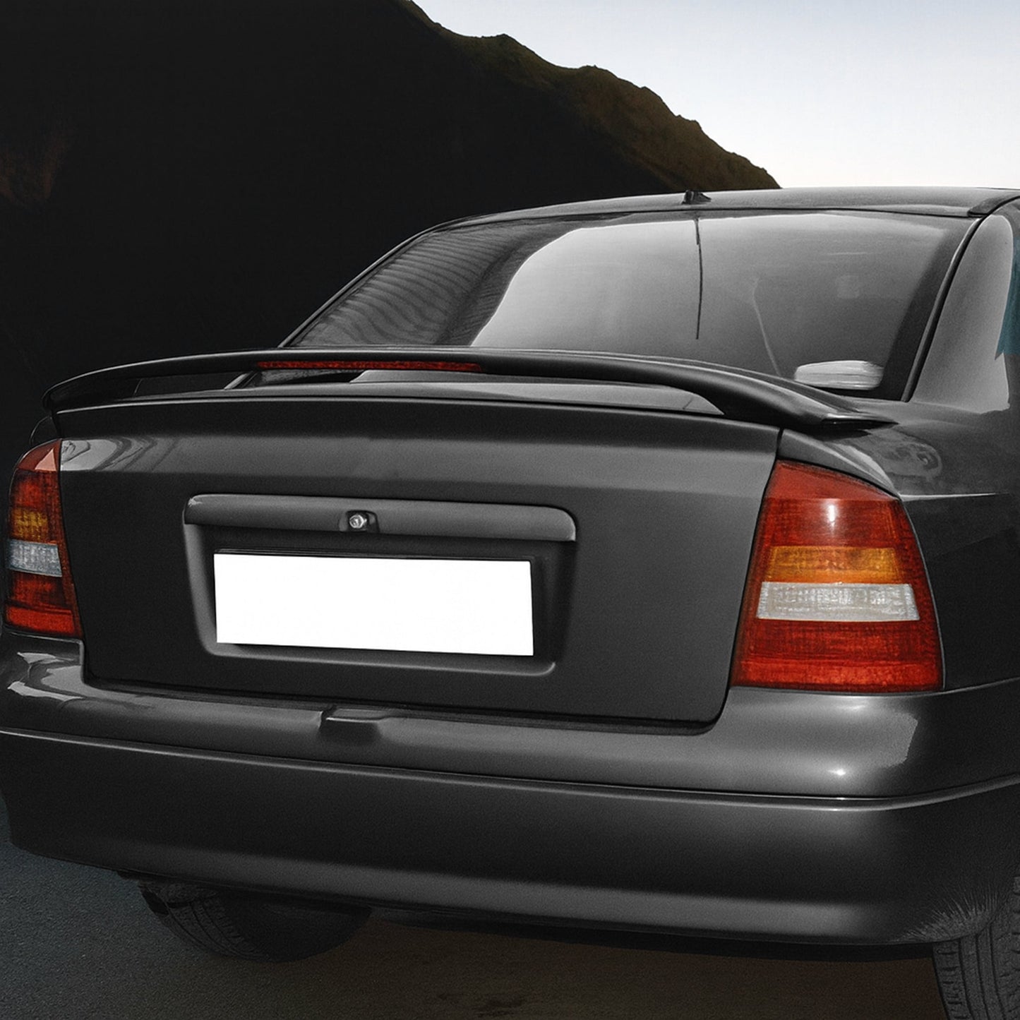 Eleron spate, aripă spate, margine spate pentru Opel Astra G 1998-2009, ABS negru, 1 bucată