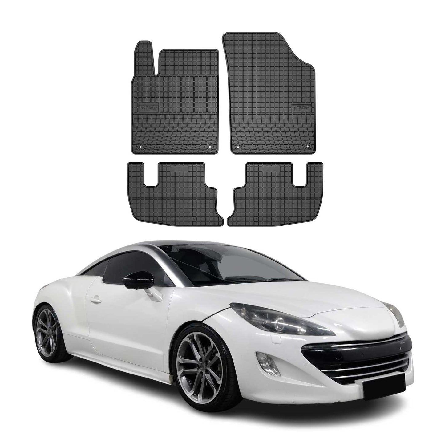 2010-2015 Peugeot RCZ Fußmatten Gummi Schwarz 4 tlg