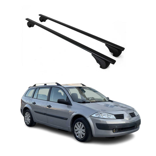 Portbagaj de plafon pentru Renault Megane Grandtour 2002-2016 75kg, negru metalic