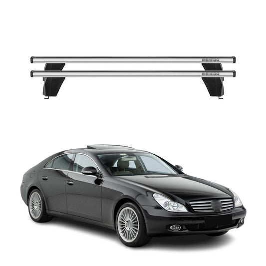 Menabo Dachträger Grundtäger für Mercedes CLS C219 2004-2010 75kg Alu Silber 2x