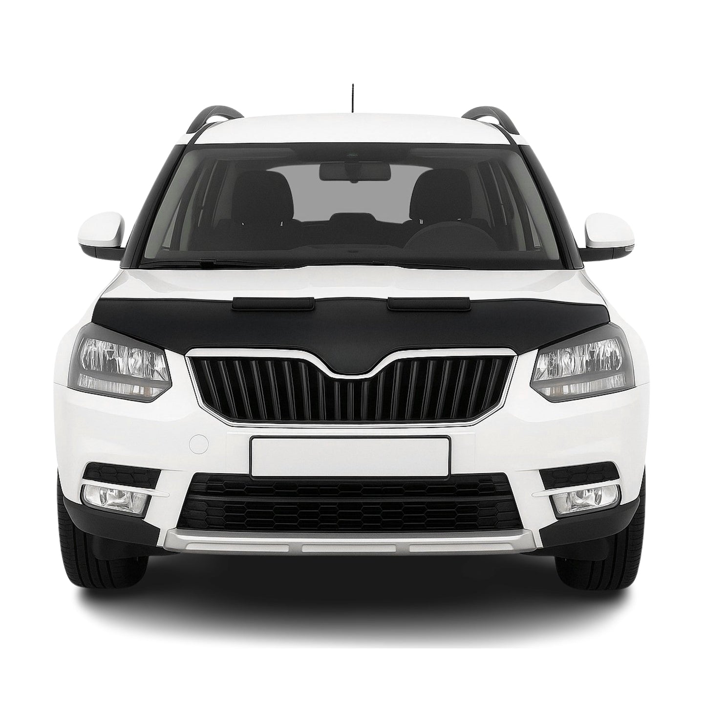 Haubenbra Steinschlagschutz Bonnet Bra für Skoda Yeti 2013-2017 Schwarz Halb