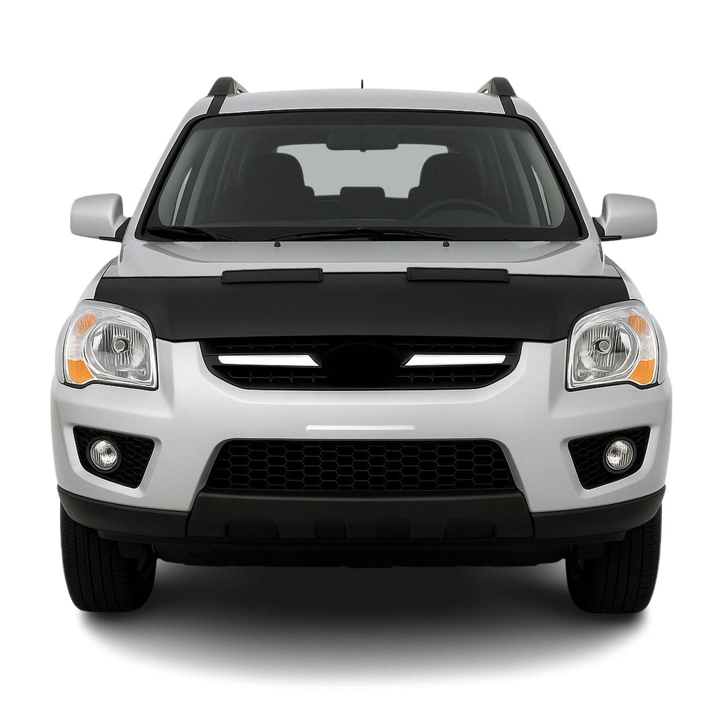 Protecție capotă anti-ciobituri pentru Kia Sportage 2004-2010, jumătate neagră