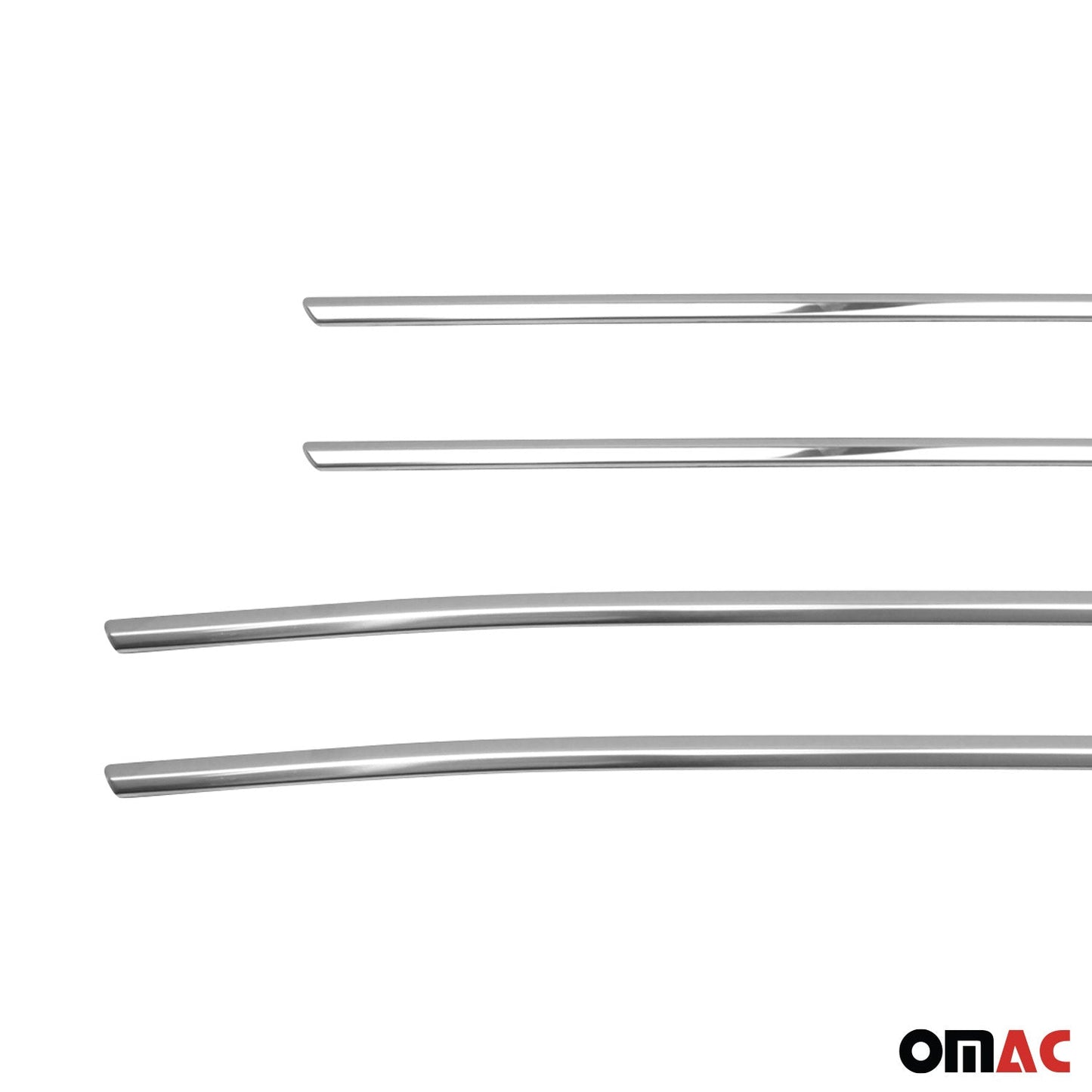 Benzi decorative pentru geamuri pentru Toyota Hilux 2015-2025, oțel inoxidabil cromat, 4 bucăți