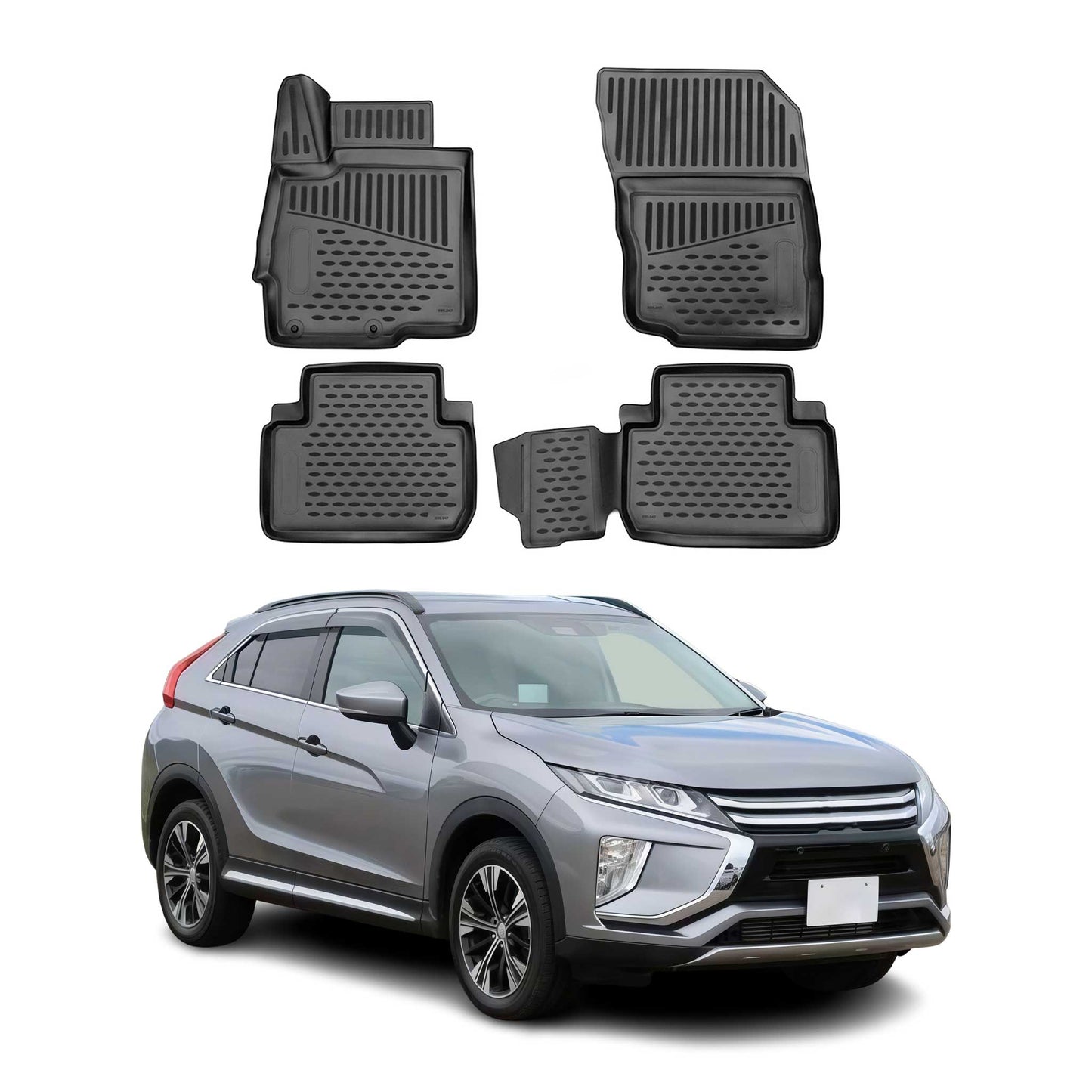 2017-2024 Mitsubishi Eclipse Cross Fußmatten TPE Schwarz 4 tlg