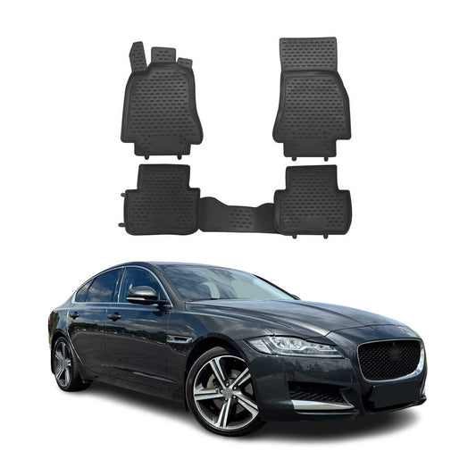 2009-2015 Jaguar XF Fußmatten TPE Schwarz 4 tlg
