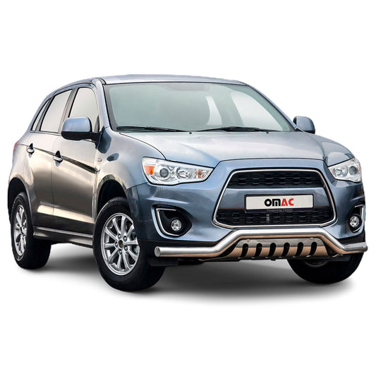 Bară de protecție/buton față pentru Mitsubishi ASX 2012-2017, oțel inoxidabil, omologată ABE, argintiu