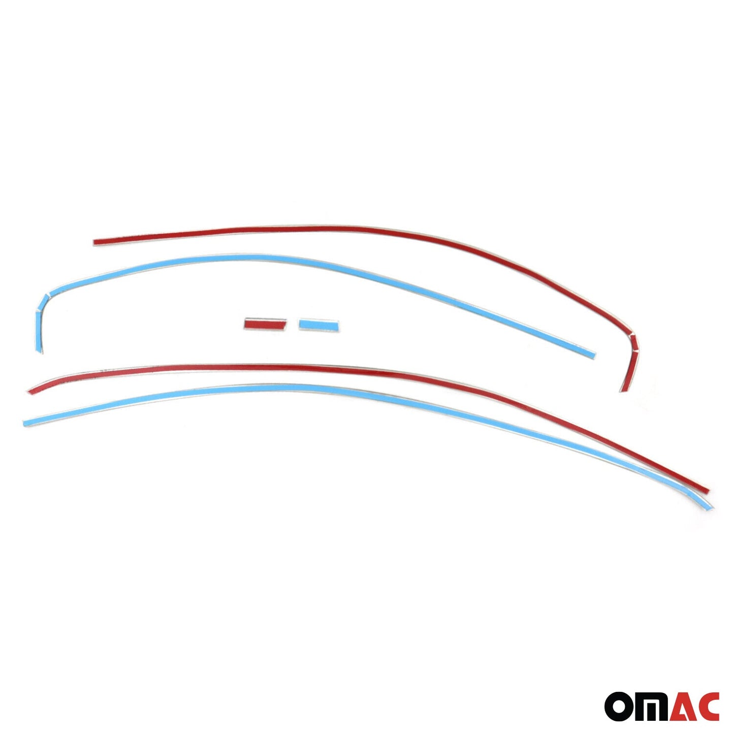 Benzi decorative pentru geamuri VW Jetta 2011-2018, oțel inoxidabil cromat, 6 bucăți