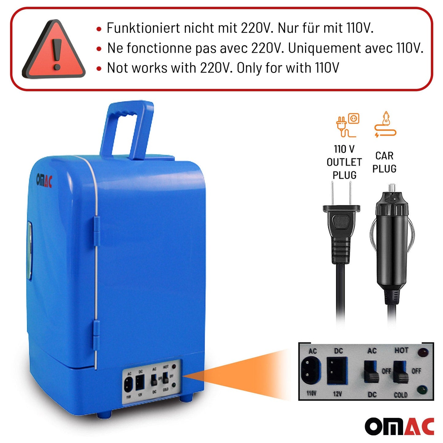 Mini Kühlschrank 4 Liter Kühler & Wärmer 12V DC Portable für Auto