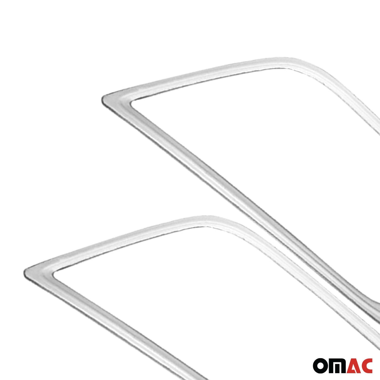 Rama lampy przeciwmgielnej do Seata Leona 2012-2020, stal nierdzewna, srebrna, zestaw 2 szt.