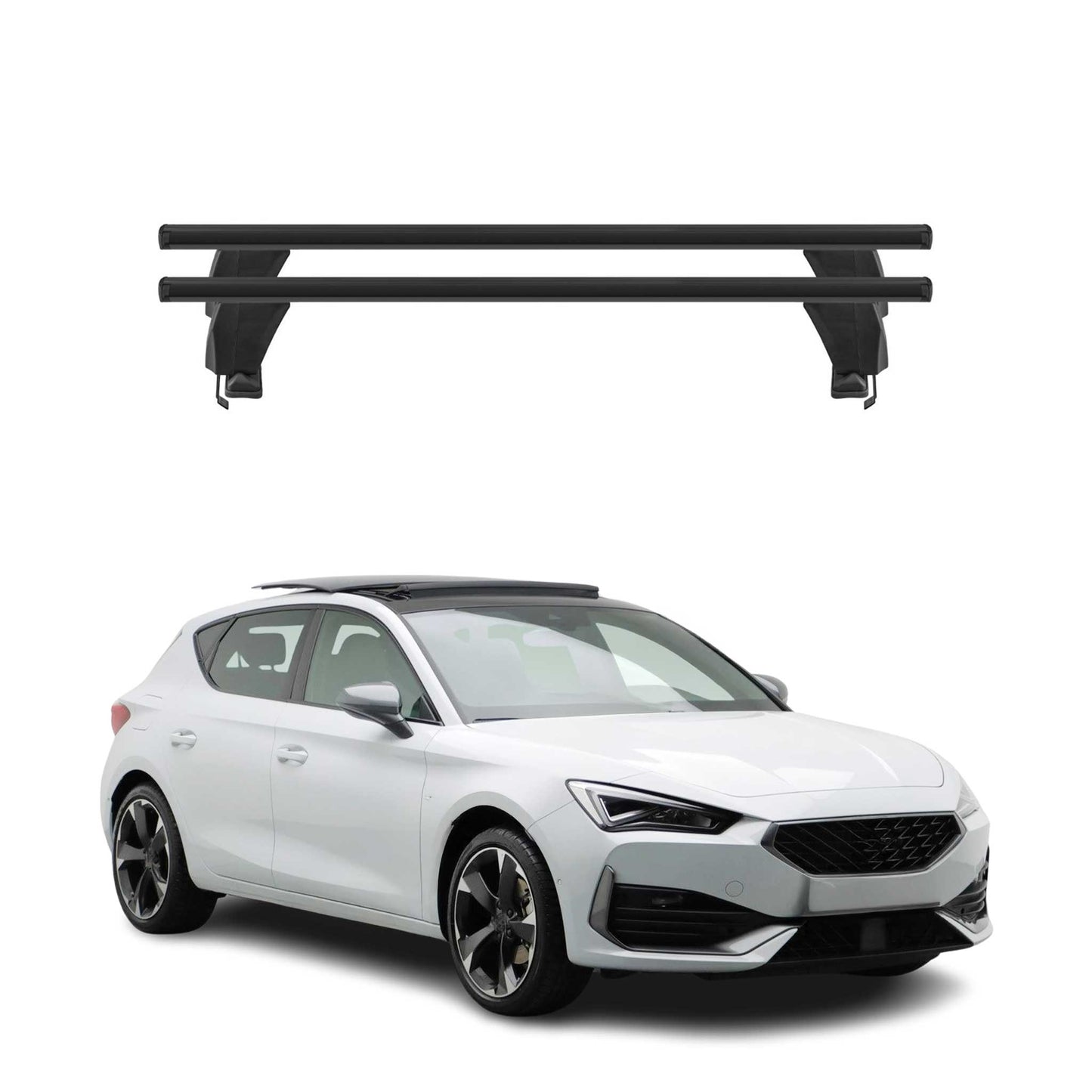 Menabo Dachträger Grundtäger für Cupra Leon 2020-2025 50kg Alu Schwarz 2 tlg