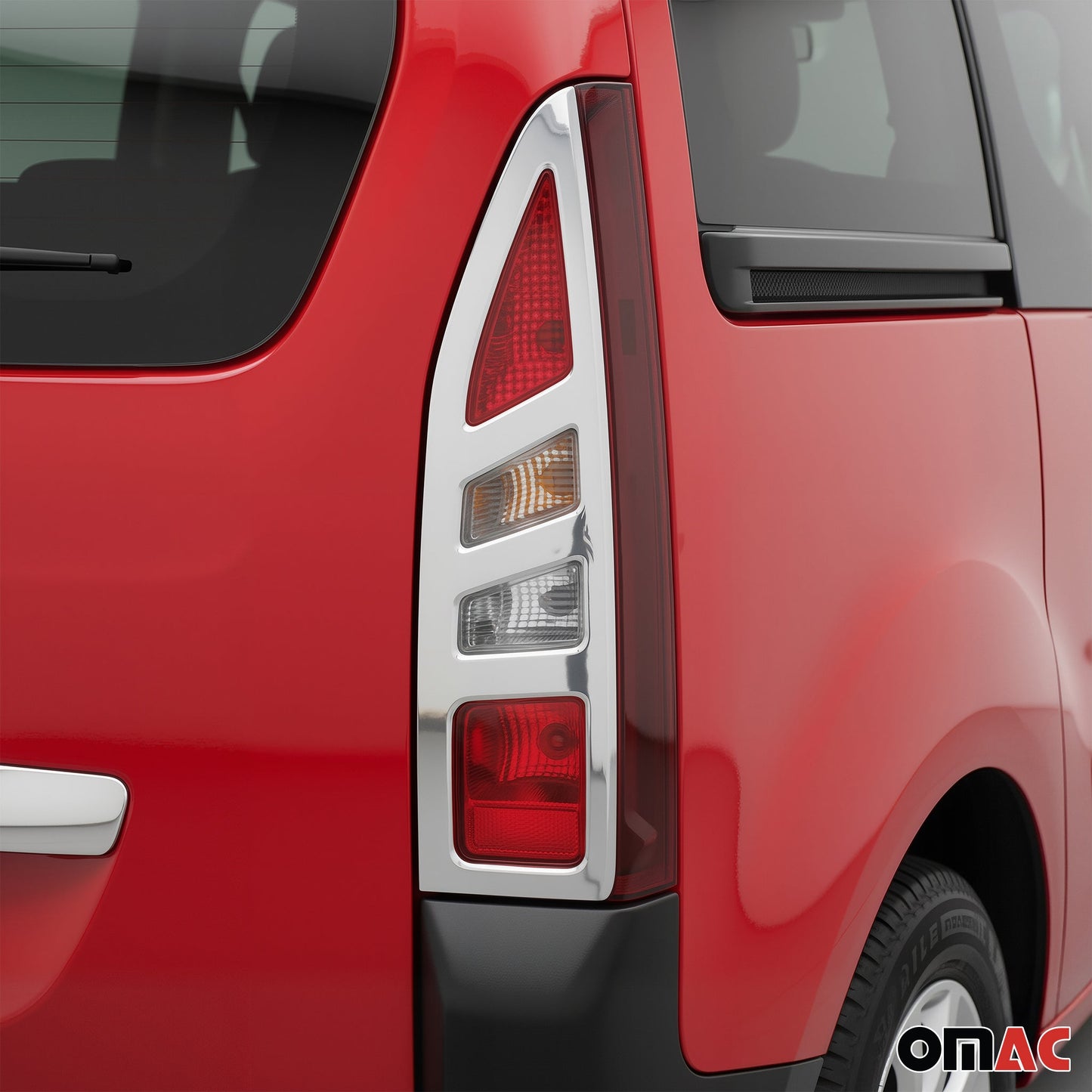 Rücklicht Leisten Heckleuchte für Citroen Berlingo 2008-2012 Pre-FL Edelstahl 2x