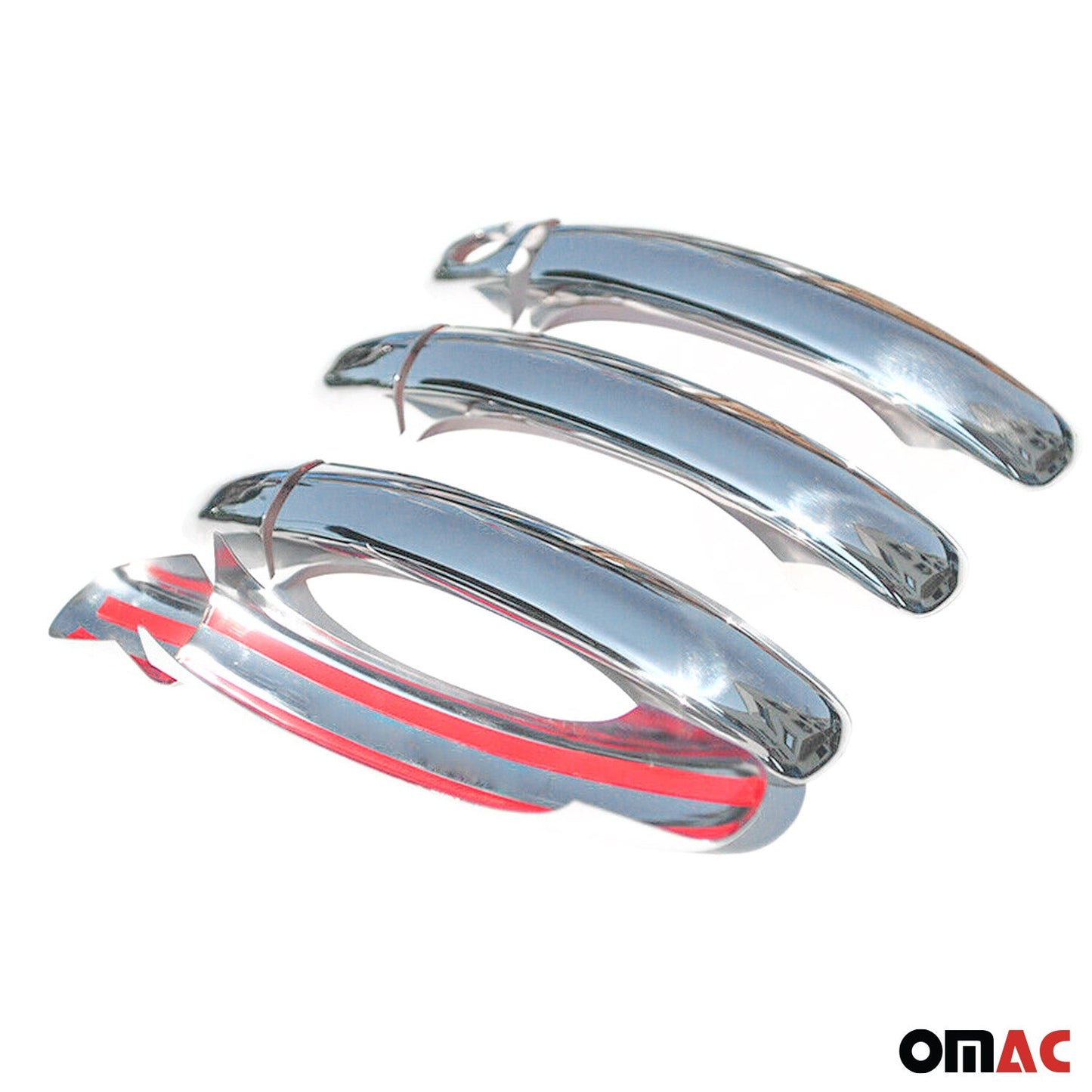 Ornamente mâner ușă, capace mâner ușă pentru VW Touareg 2002-2010, oțel inoxidabil, argintiu, 8 bucăți
