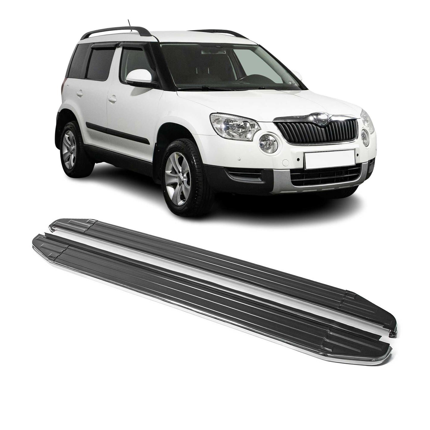 Trittbretter Seitenschweller für Skoda Yeti 2009-2024 ABE Alu