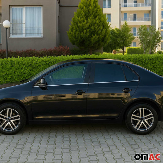 Benzi decorative pentru geamuri VW Jetta 2010-2018, oțel inoxidabil cromat, 6 bucăți