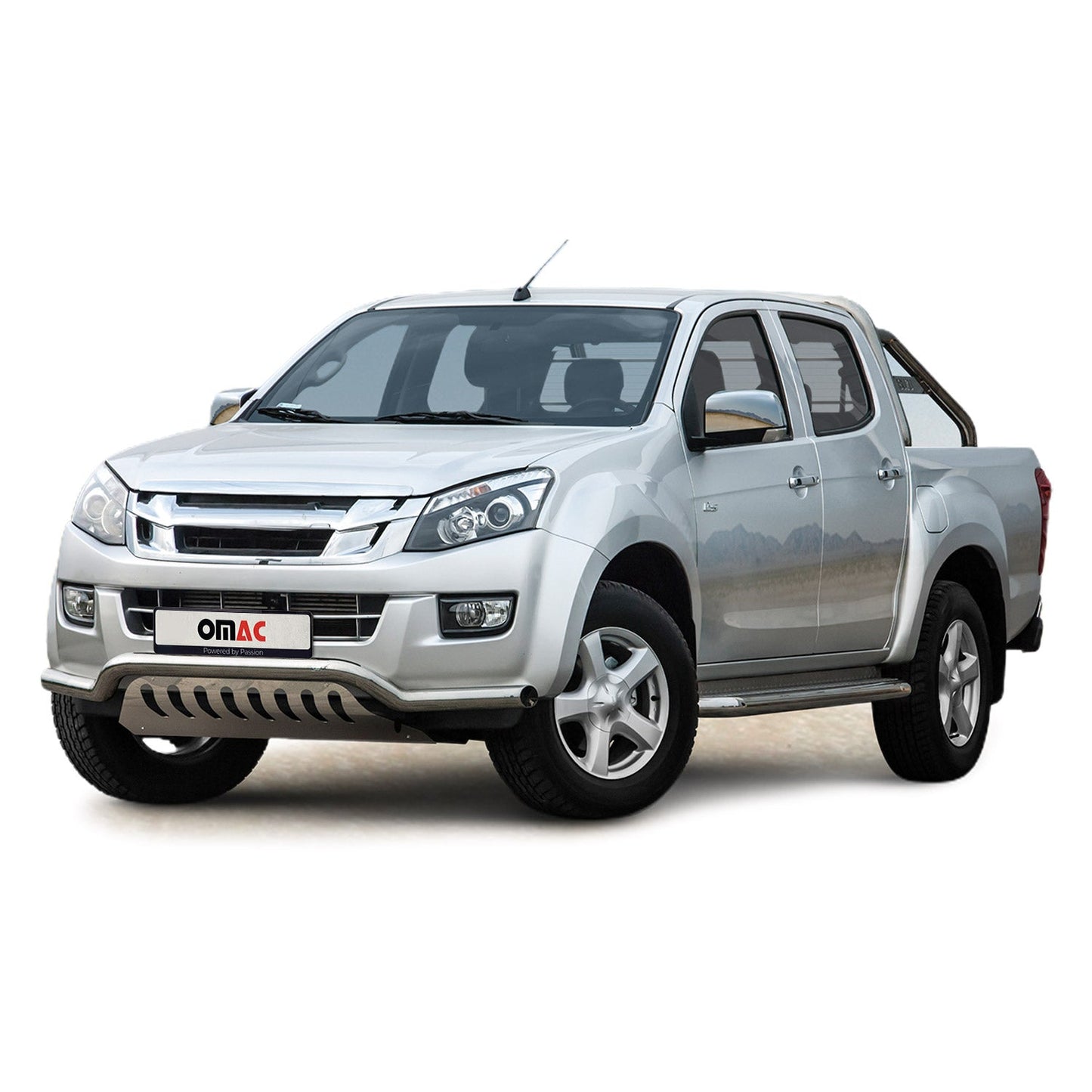 Bară de protecție față din oțel inoxidabil pentru Isuzu D-Max 2012-2019 cu ABE (omologare de tip germană) Bară de protecție argintie