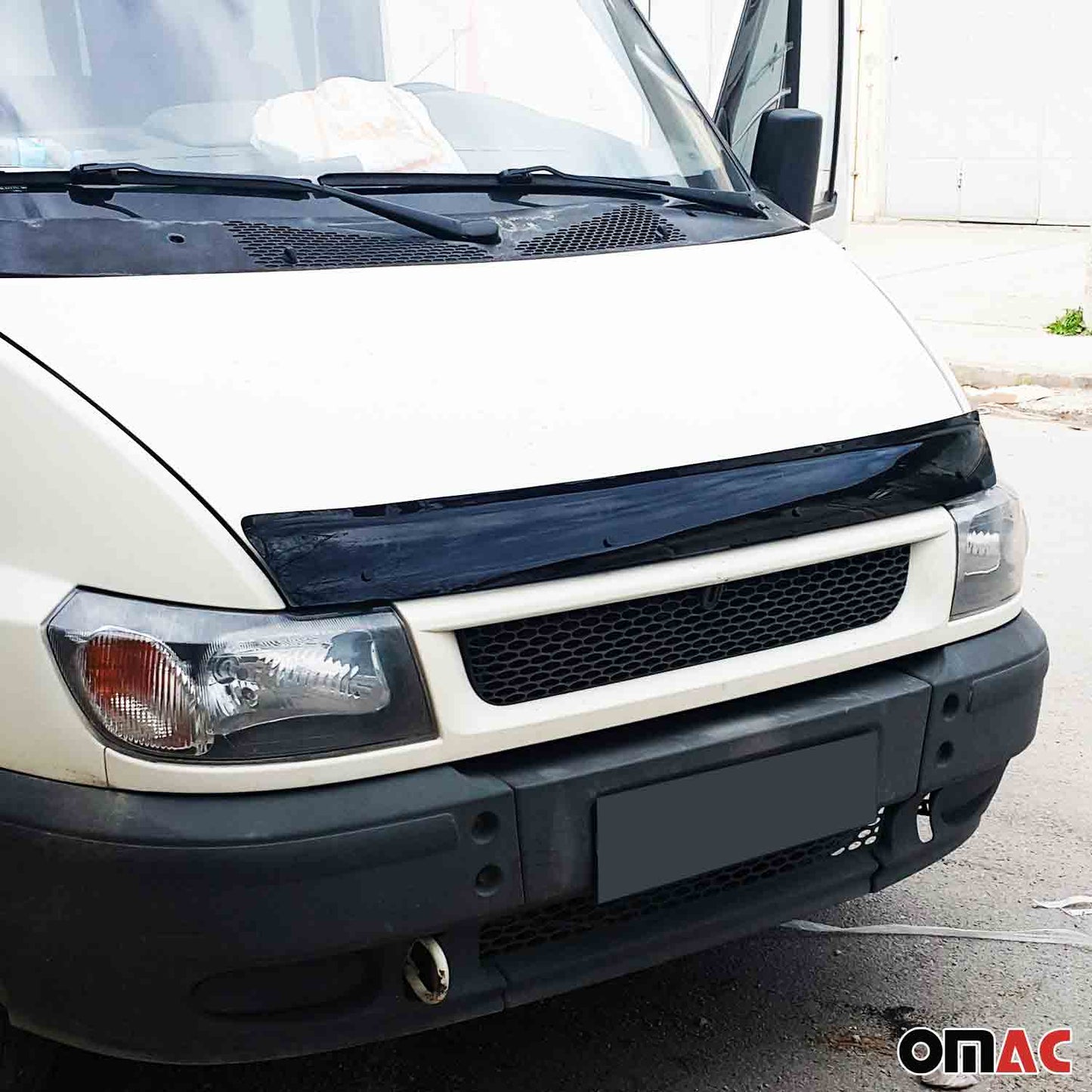 Motorhaube Deflektor Insekten Steinschlagschutz für Ford Transit 2000-06 Dunkel