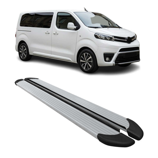 Seitenschweller Trittbretter Schweller für Toyota Proace 2017-2025 L1 Alu Grau
