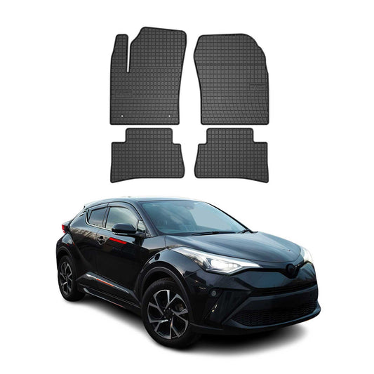 2016-2023 Toyota C-HR Fußmatten Gummi Schwarz 4 tlg