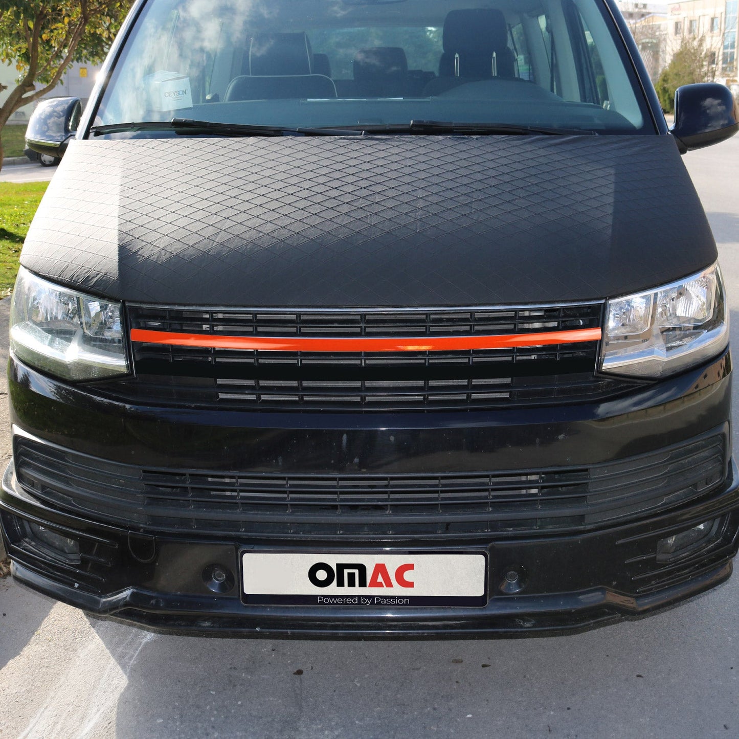 Benzi grilă radiator pentru VW T6 2015-2019, oțel inoxidabil, portocaliu, fără logo