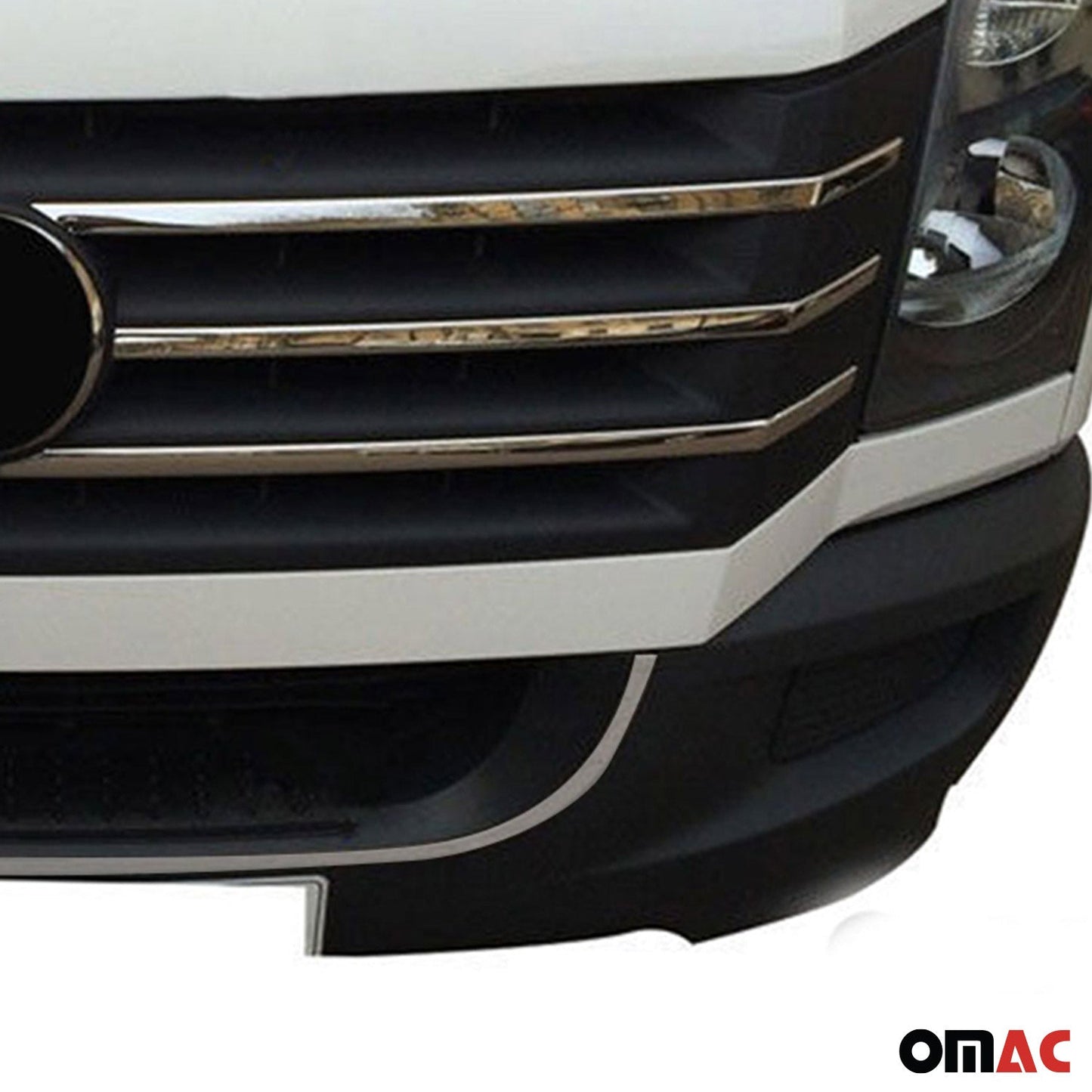 Benzi decorative grilă radiator pentru VW Crafter 2012-2017, oțel inoxidabil, argintiu, 6 bucăți