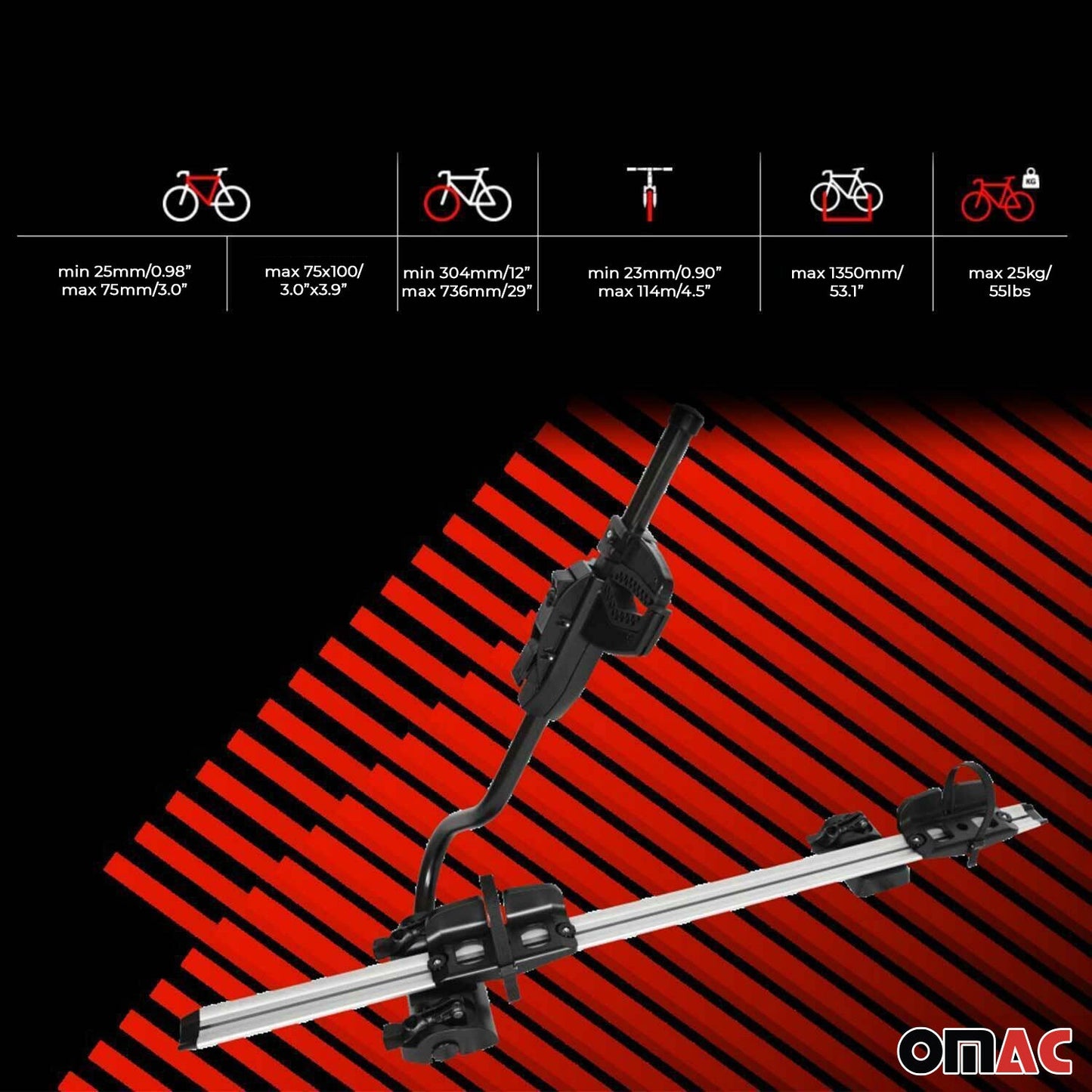 Farad Fahrradträger bis 25 kg P-Style Dachfahrradträger EBike FatBike