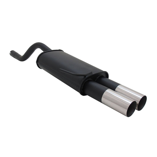 Novus Sportauspuff für Renault Clio 2 2x76mm RL-Design Endschalldämpfer mit ABE