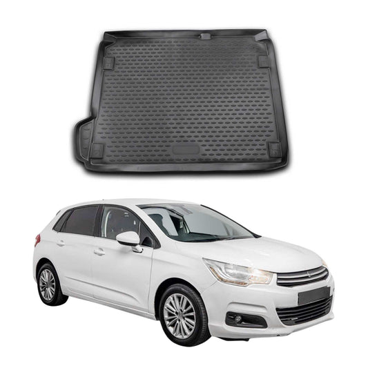 Covoraș portbagaj/tapițerie portbagaj pentru Citroen C4 2010-2021, cauciuc TPE, negru