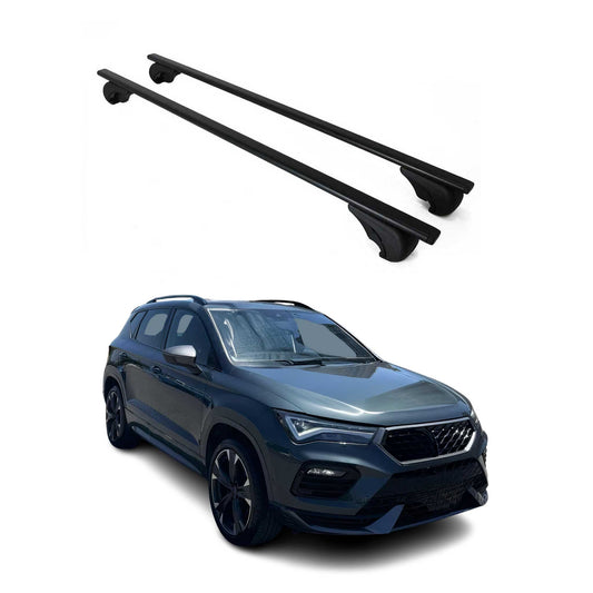 Dachträger Grundtäger für Cupra Ateca 2018-2025 75kg Metall Schwarz 2 tlg