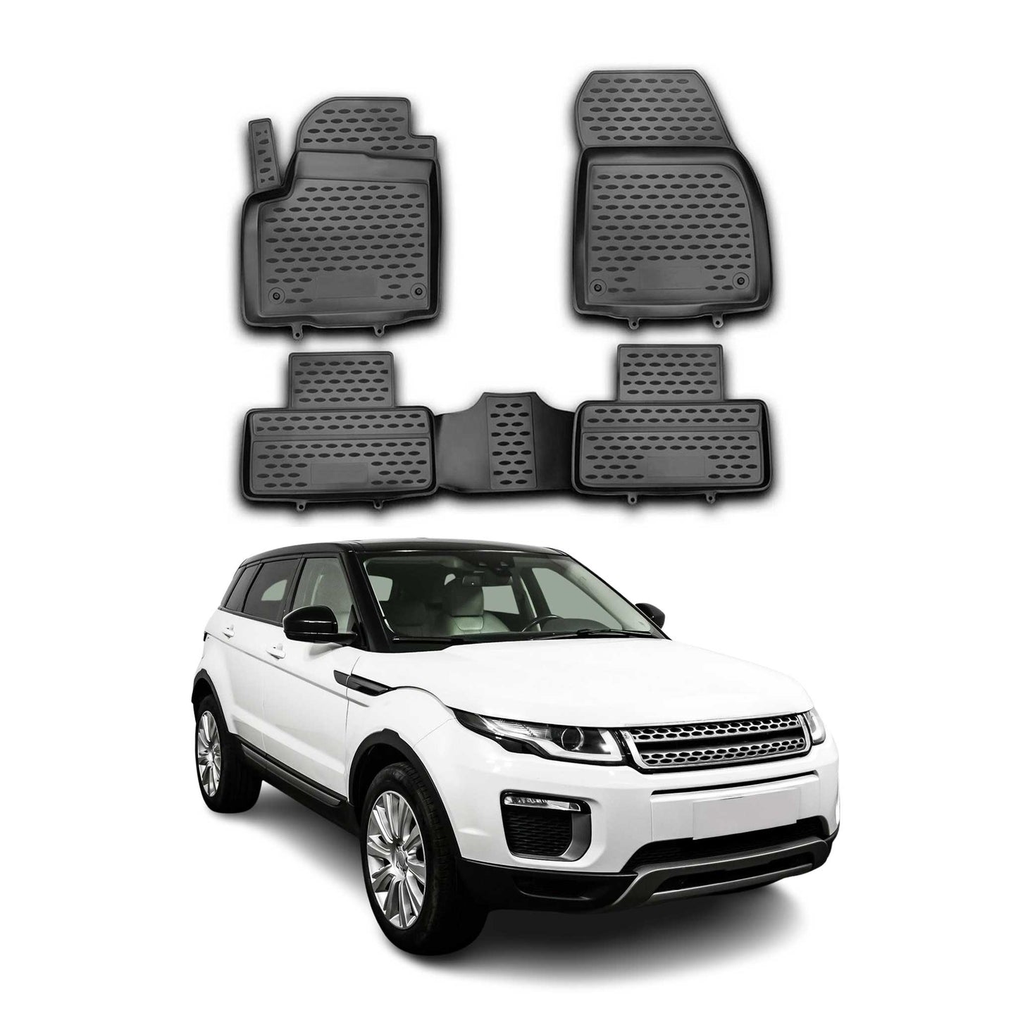2011-2019 Land Rover Range Rover Evoque L538 Fußmatten Gummi Schwarz 4 tlg