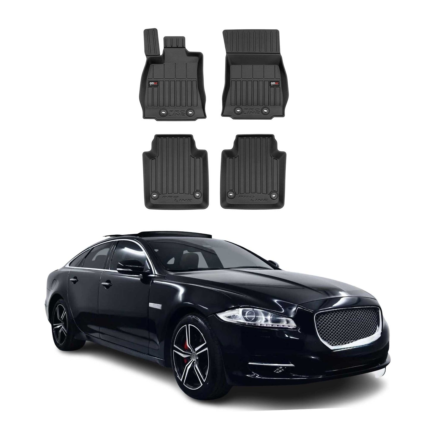 2009-2019 Jaguar XJ Long Fußmatten TPE Schwarz 4 tlg