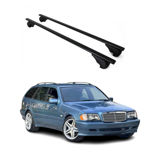 Dachträger für Mercedes C Klasse S202 S203 S204 T-Model 1996-2014 75kg Schwarz