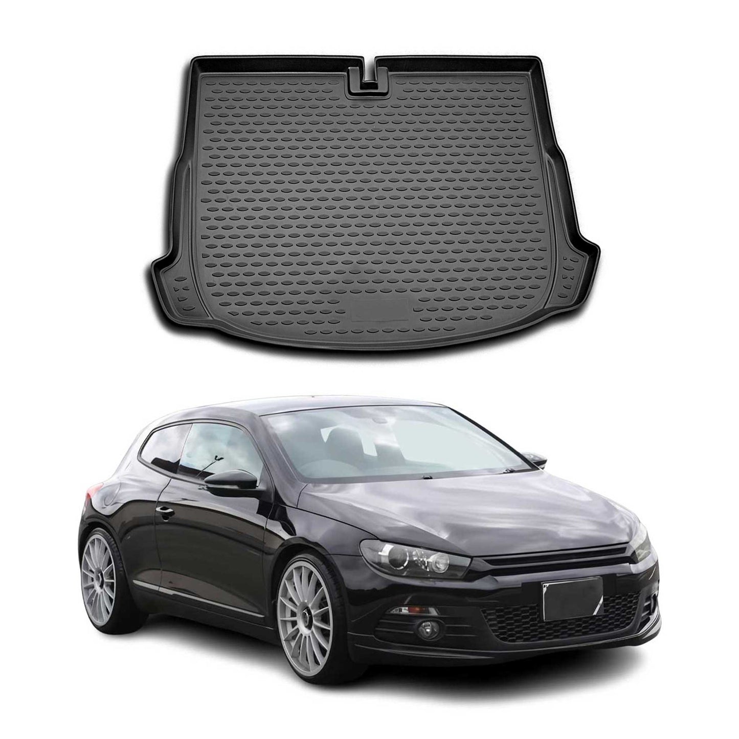 Kofferraummatte Kofferraumwanne für VW Scirocco 2008-2017 Gummi TPE Schwarz