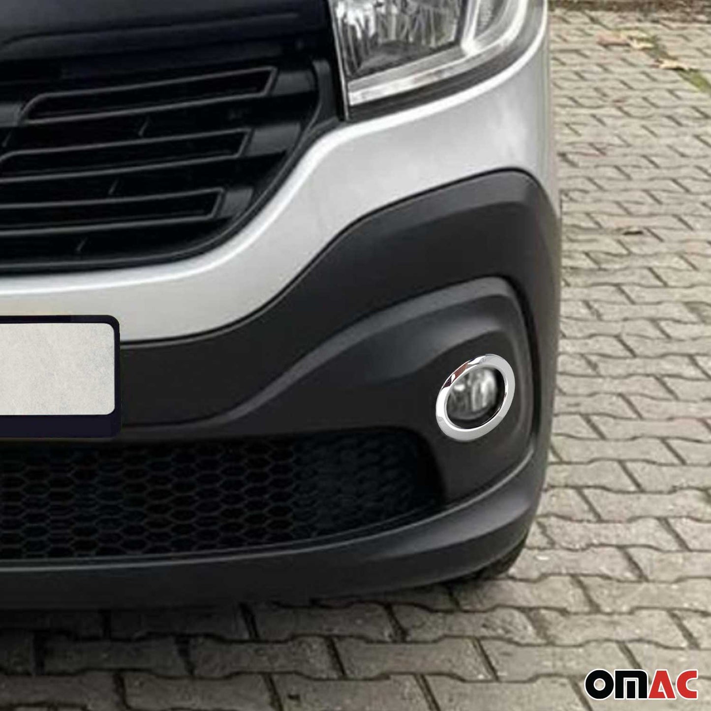 Nebelscheinwerfer Rahmen Umrandung für Renault Trafic 2014-2025 Edelstahl 2x