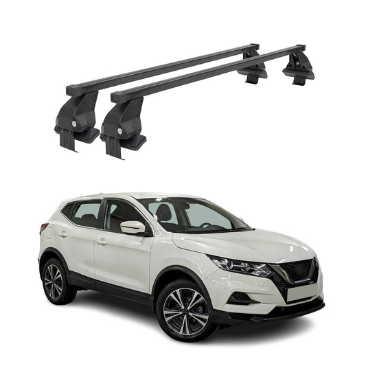 Menabo Dachträger für Nissan Qashqai J11 2014-2017 Pre-FL 50kg Stahl Schwarz 2x