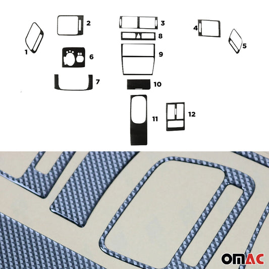 Innenraum Dekor Cockpit für Audi A6 C5 4B 1997-2001 Carbon Optik 12tlg