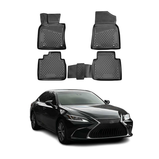 2018-2025 Lexus ES Fußmatten TPE Schwarz 4 tlg