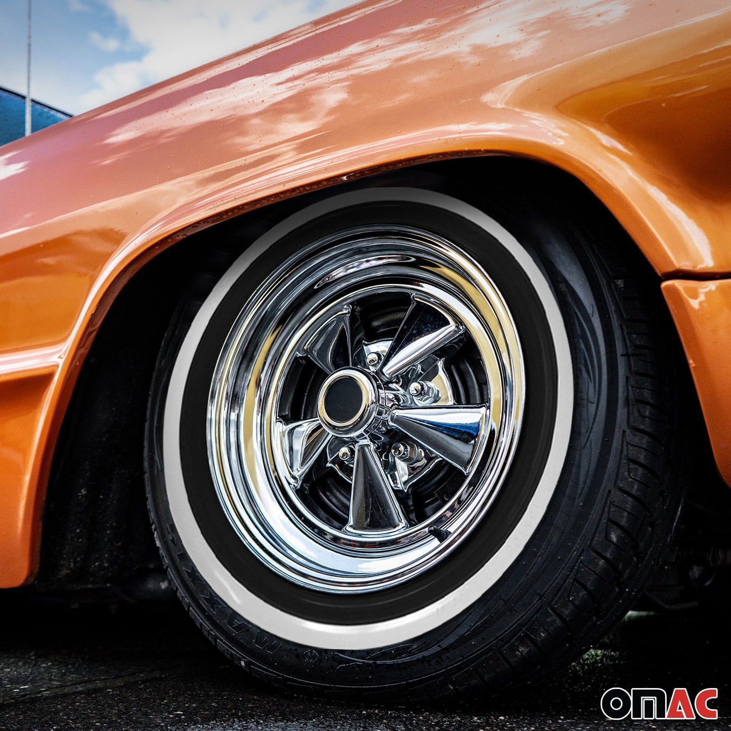 4x weißwandringe weißwandreifen 14 Zoll Schwarz weiß Echt Gummi Auto Tuning