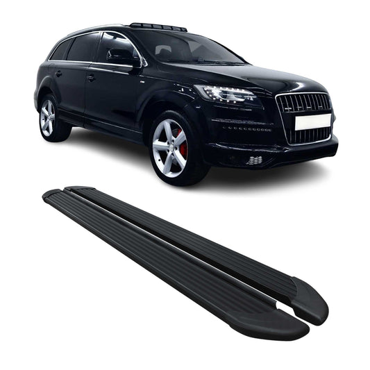 Seitenschweller Trittbretter Schweller für Audi Q7 4LB 2006-2015 Alu Schwarz