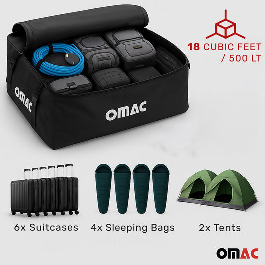 500L Dachbox Dachkoffer Faltbare Auto Dachtasche Gepäcktasche Aufbewahrungsbox