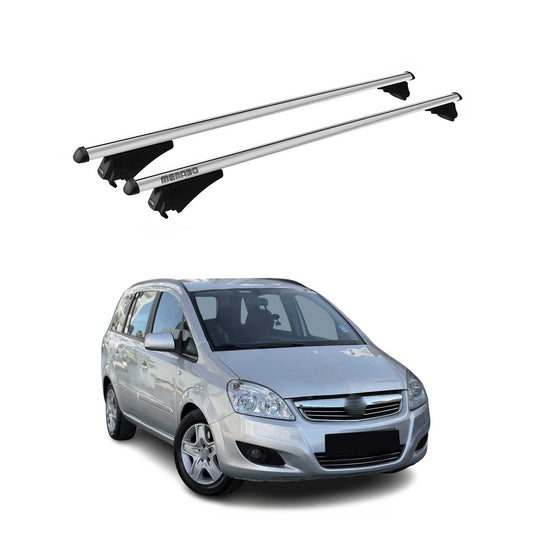 Menabo Dachträger Grundtäger für Opel Zafira B 2008-2012 FL 75kg Alu Silber 2x