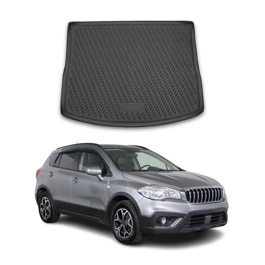 Kofferraummatte Kofferraumwanne für Suzuki SX4 2013-2021 Obere Stufe Gummi TPE
