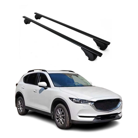 Portbagaj de plafon pentru Mazda CX-5 2017-2025 75kg, negru metalic, 2 buc.