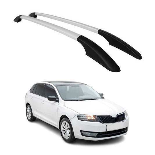 Aluminium Dachreling Relingträger für Skoda Rapid Spaceback 2013-2019 Silber