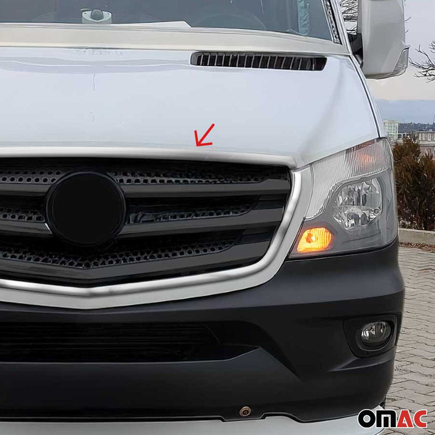 Kühlergrill Leisten Grillleisten für Mercedes Sprinter 2013-2018 Chrom Silber 2x