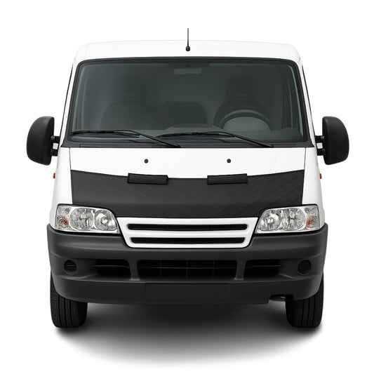 Haubenbra Steinschlagschutz für Citroen Jumper 2 Facelift 2002-2006 Schwarz Halb